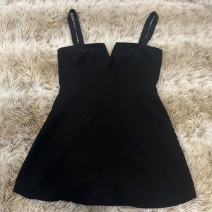 Lovers and Friends Black Notch Front Romper Size XS
